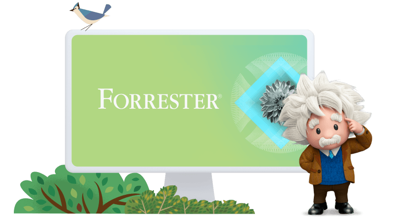 Forrester logo with Einstein character