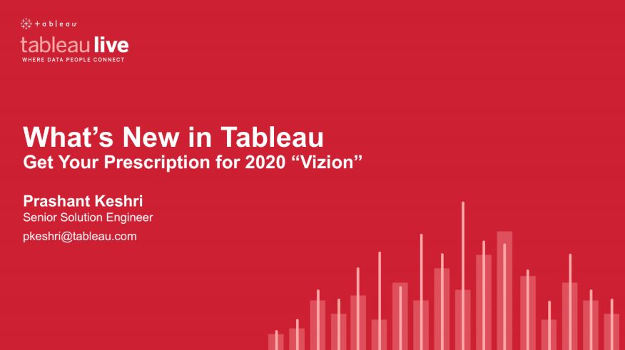 导航到Get Your Prescription for 2020 &quot;Vizion&quot;: What’s New in Tableau