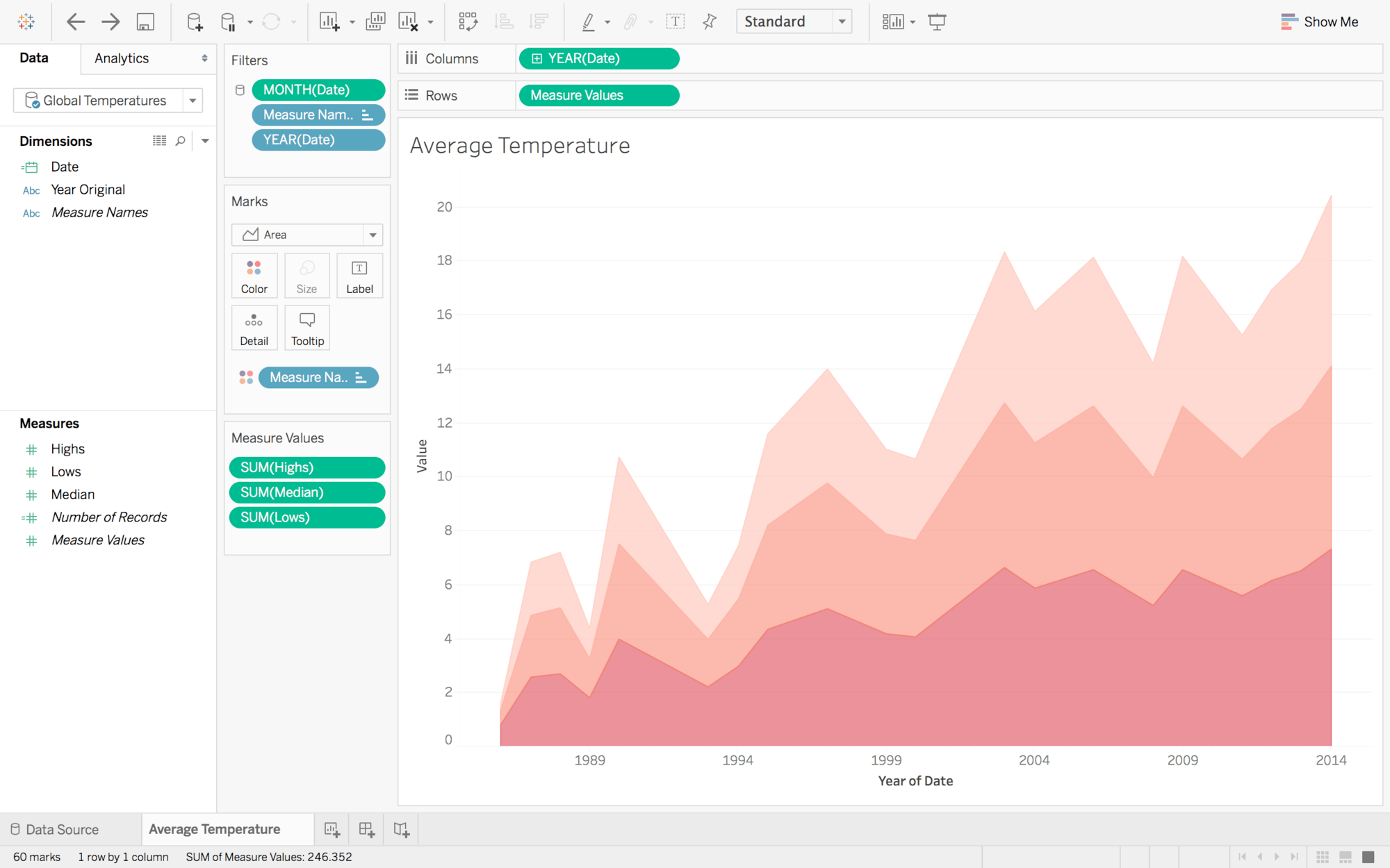 Time series analysis in Tableau